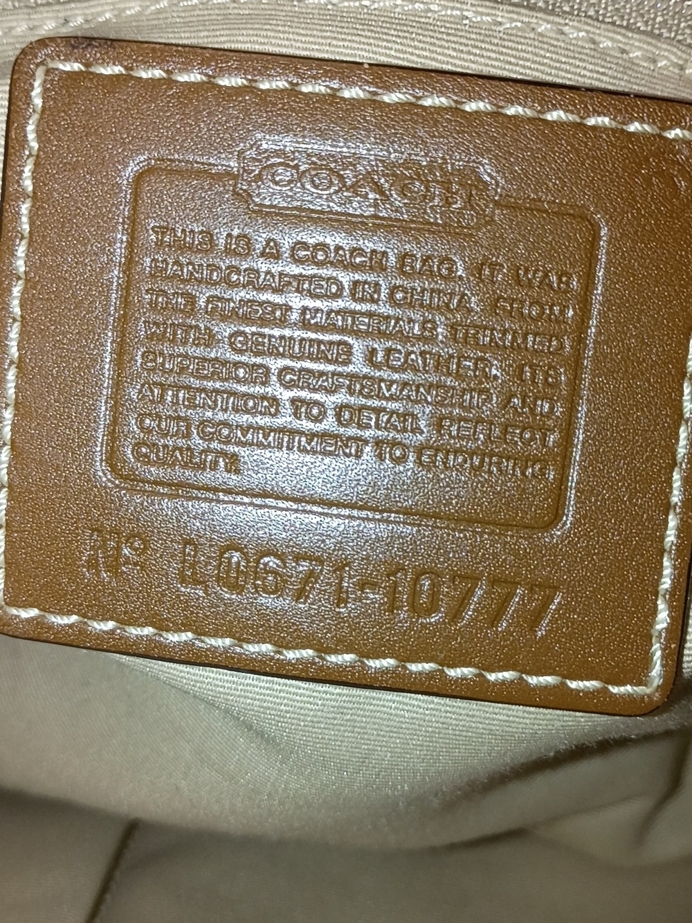 Coach Men's Leather Bag Tag in Brown